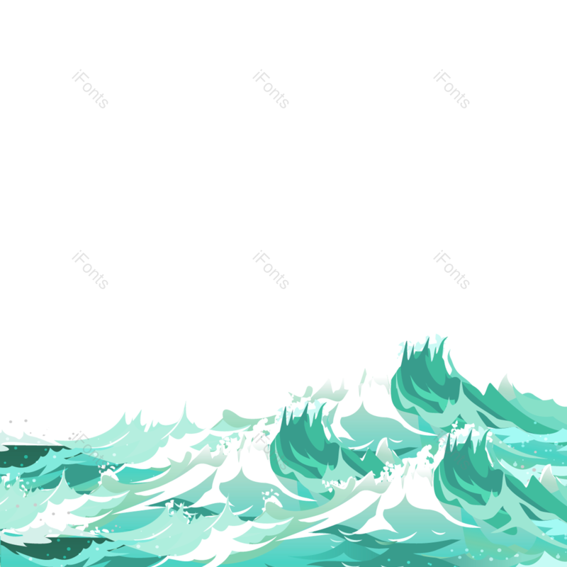 大气图片,浪花元素,手绘浪花PNG,卡通浪花免抠素材